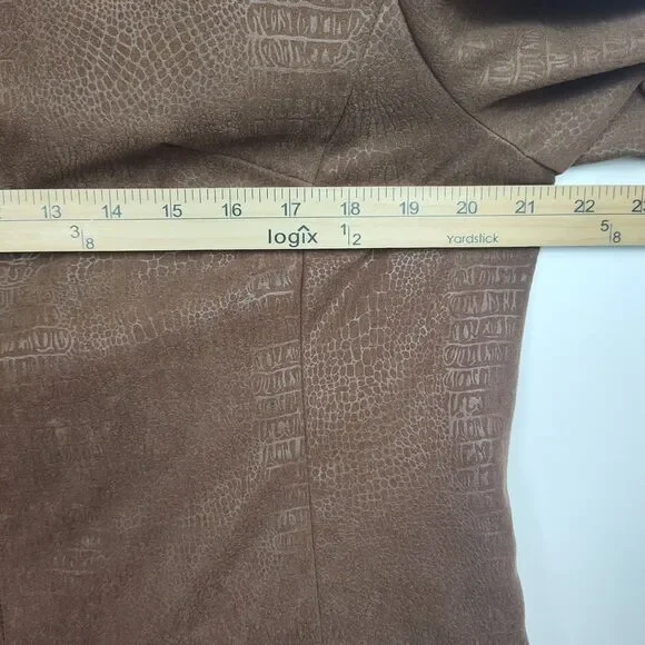 Koret Jacket Women's 12 Brown Faux Suede Full-Zip Lined - Picture 3 of 7